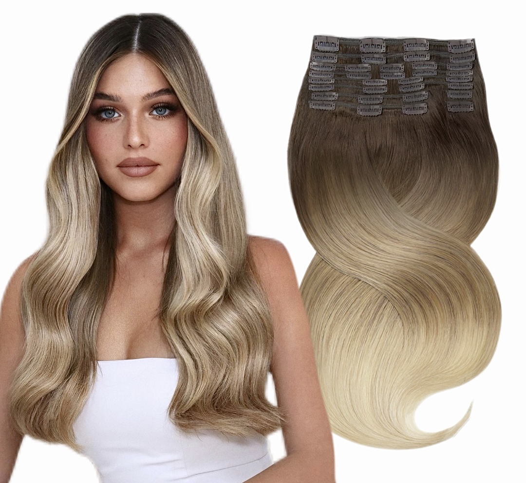 Mini Set Clip-On Ombre #6 18# - Extensii de par București